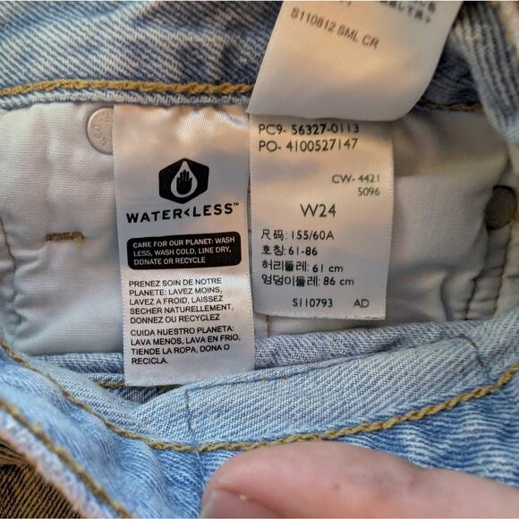 Levi's 501 Light Blue Jean Shorts High Waisted - Picture 4 of 6